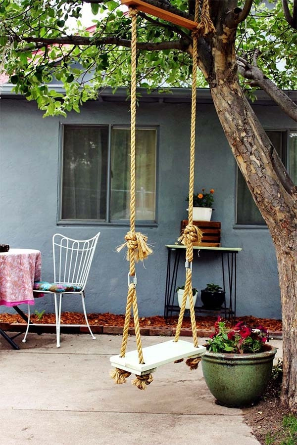 Diy Backyard Swings
 30 Homemade DIY Swing Ideas Indoor Outdoor