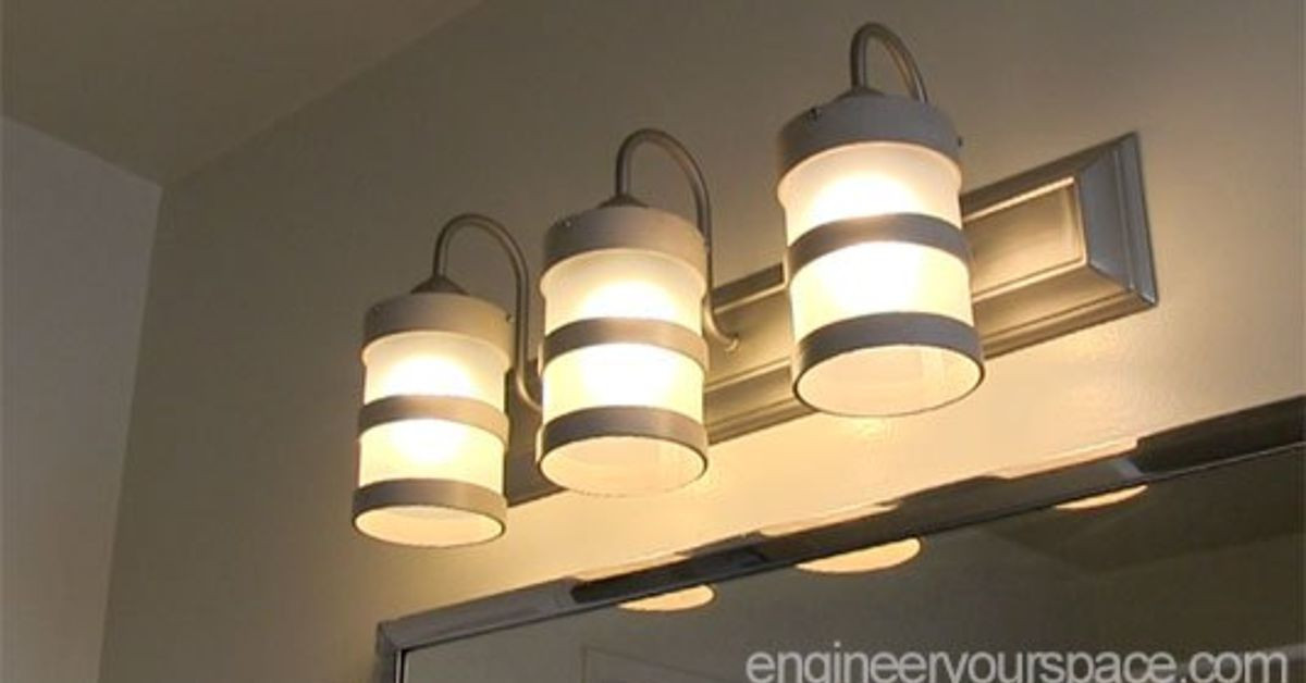 Diy Bathroom Light
 DIY Bathroom Lighting Fixture Makeover