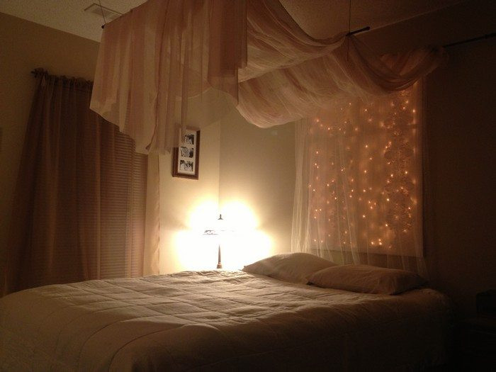 Diy Bedroom Canopy With Lights
 Make a magical bed canopy with lights