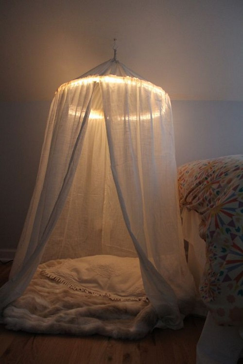 Diy Bedroom Canopy With Lights
 20 Cozy and Tender Kid s Rooms with Canopies MessageNote