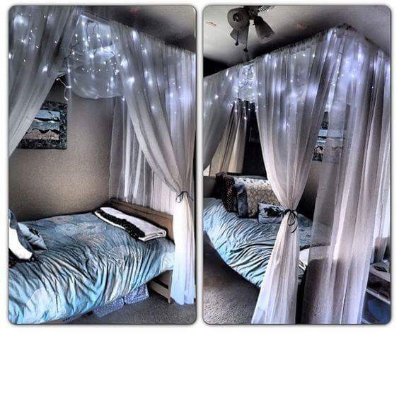 Diy Bedroom Canopy With Lights
 25 Dreamy DIY Canopy Beds to Transform Your Bedrooms with