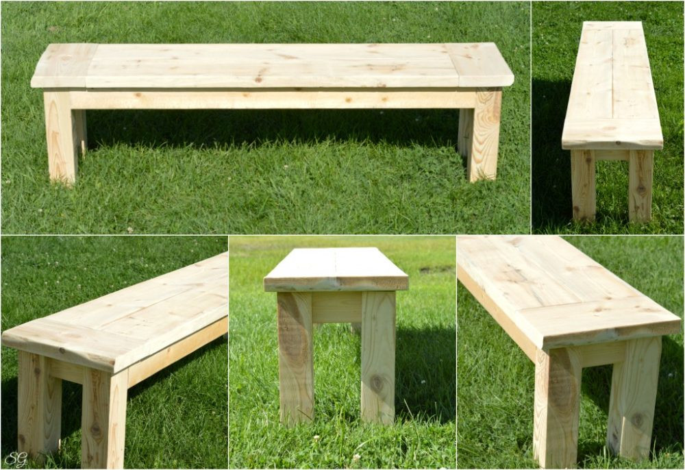 DIY Bench Plans
 Rustic Bench DIY Home Decor Project Scrappy Geek