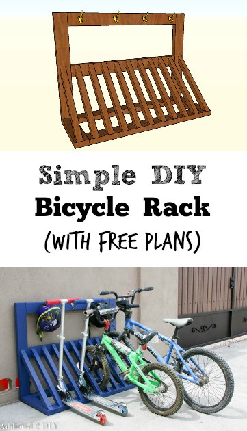 DIY Bike Rack Plans
 Simple DIY Bicycle Rack with free plans Addicted 2 DIY