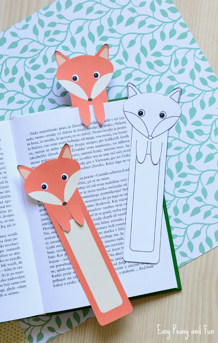 DIY Bookmarks For Kids
 Printable Fox Bookmarks DIY Bookmarks Easy Peasy and Fun