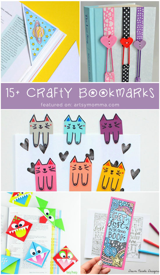 DIY Bookmarks For Kids
 Creative DIY Bookmarks for Kids to Make Artsy Momma