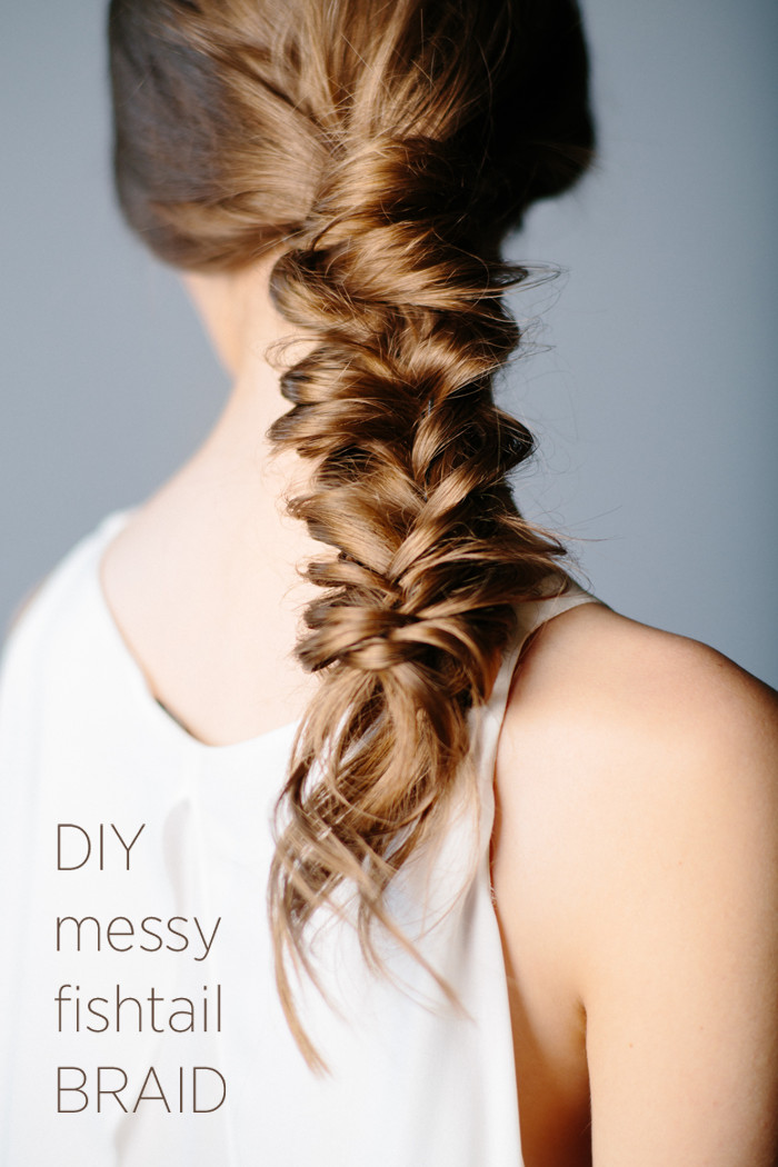 DIY Braid Hair
 DIY Messy Fishtail Braid DIY Weddings