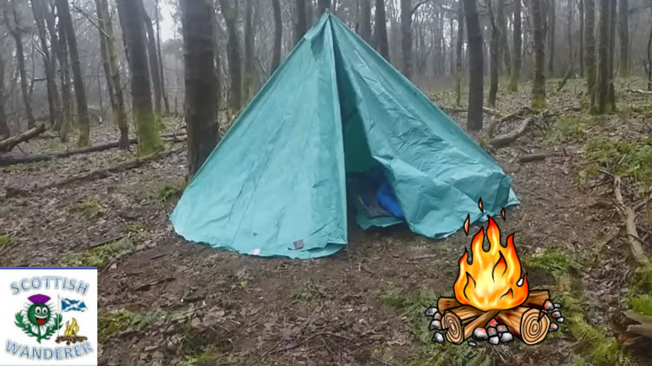 DIY Camping Tent Plans
 Diy tent wild camping scotland winter teepee homemade tent