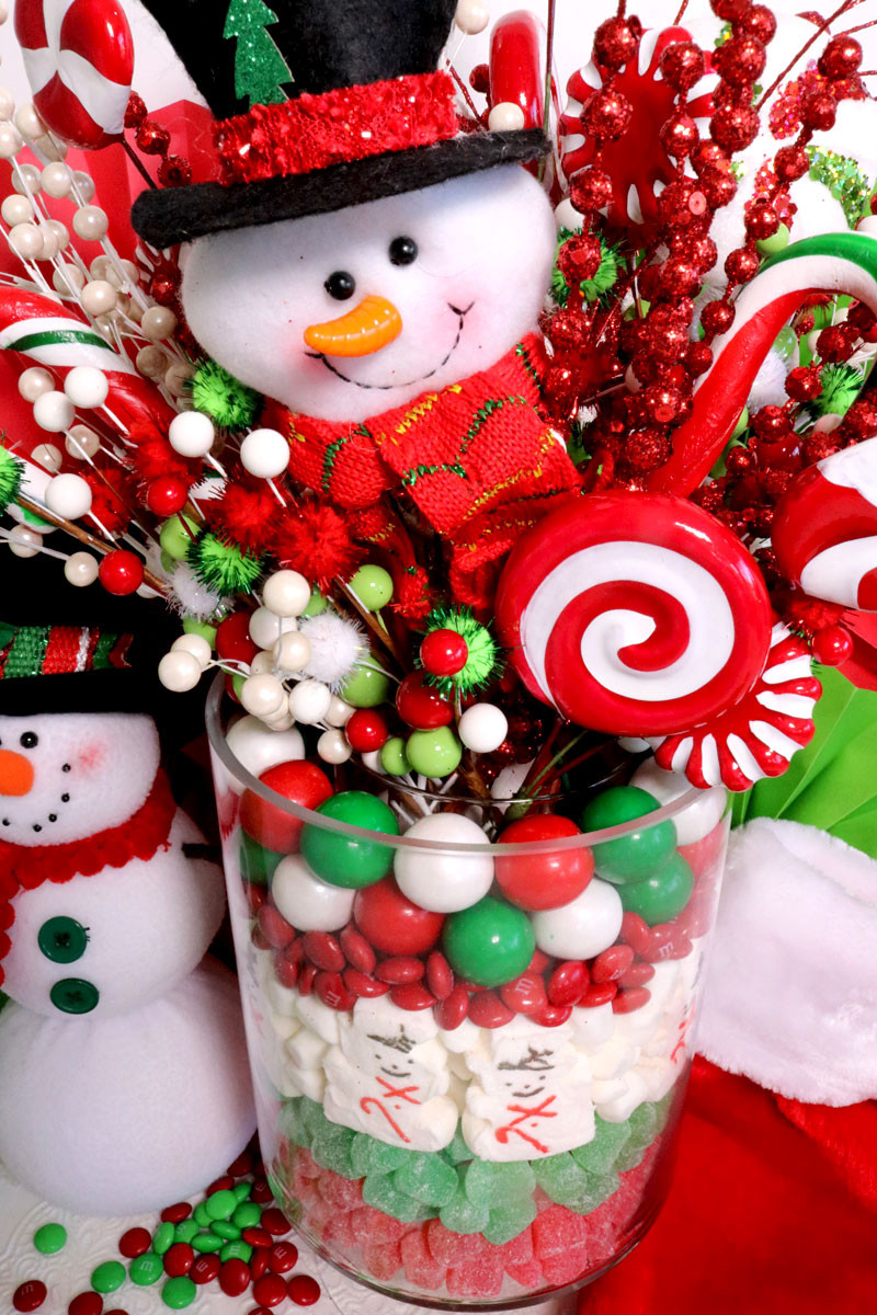 DIY Christmas Candy Decorations
 Christmas Candy Centerpiece Two Sisters