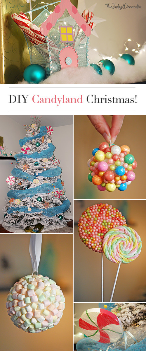 DIY Christmas Candy Decorations
 DIY Candyland Christmas Decorations & Tree • The Bud