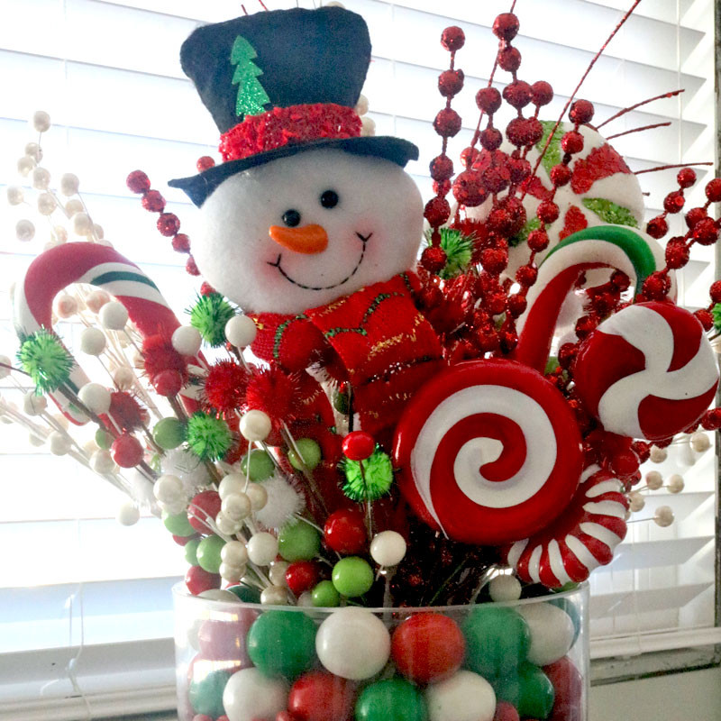 DIY Christmas Candy Decorations
 Christmas Candy Centerpiece Two Sisters