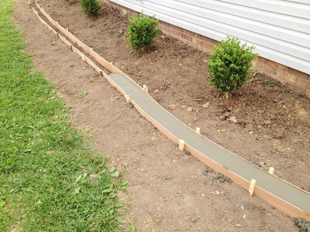 Diy Concrete Landscape Edging
 Improving Our Curb Appeal A DIY Landscape Project