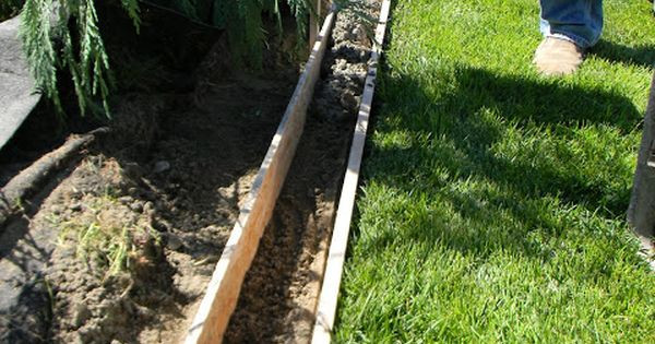 Diy Concrete Landscape Edging
 DIY Landscaping Curb tutorial using concrete in self made