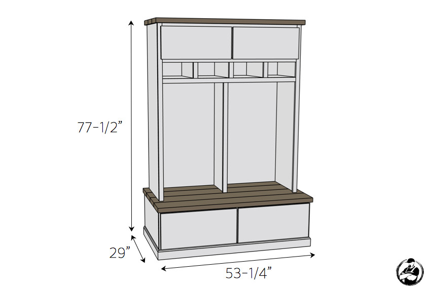 DIY Cubbies Plans
 Mudroom Lockers with Bench Free DIY Plans 