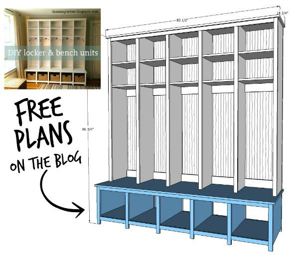 DIY Cubbies Plans
 That s My Letter 15 Best Builds 0f 2015