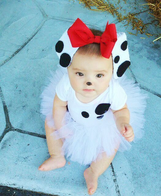 DIY Dalmatian Costume Baby
 BUSHEL PECK Dalmatian Halloween costume tutorial With