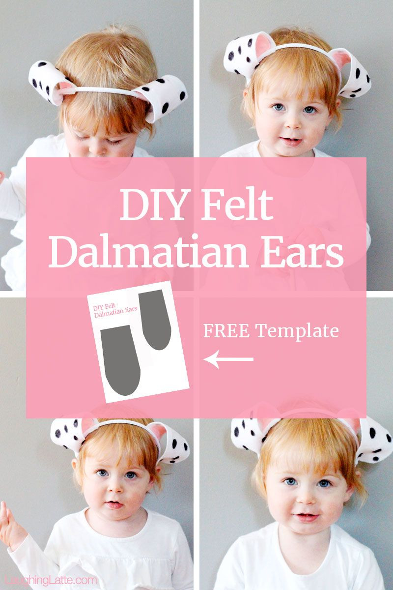 DIY Dalmatian Costume Baby
 DIY Felt Dalmatian Ears The perfect simple craft with