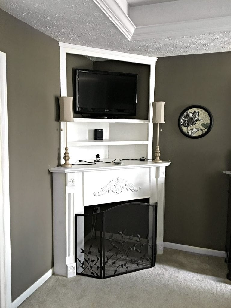 Diy Electric Fireplace Mantel
 DIY Corner Fireplace Mantel in a day