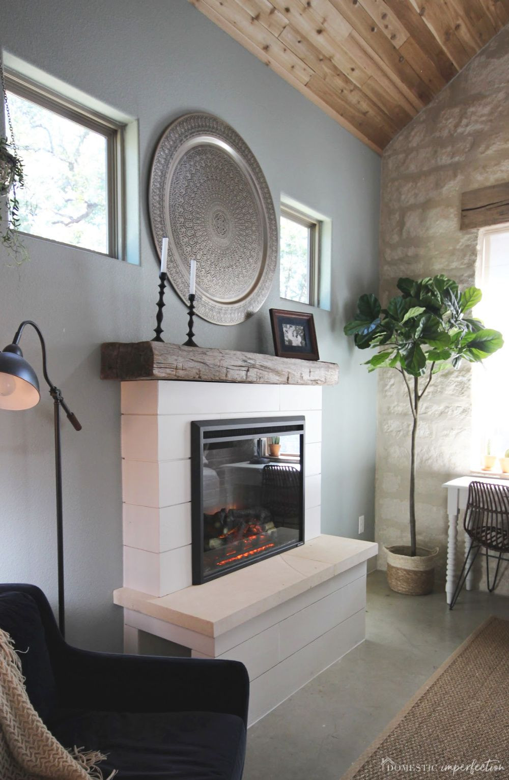 Diy Electric Fireplace Mantel
 DIY Electric Fireplace