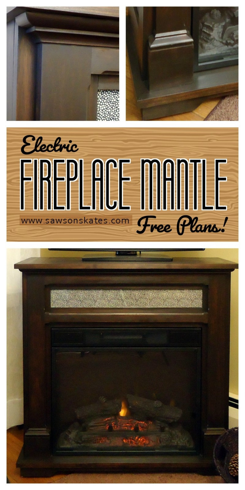 Diy Electric Fireplace Mantel
 DIY Electric Fireplace Mantel