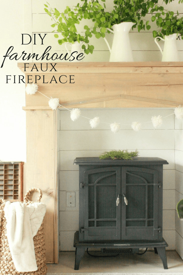 Diy Electric Fireplace Mantel
 DIY Faux Farmhouse Style Fireplace and Mantel Twelve Main