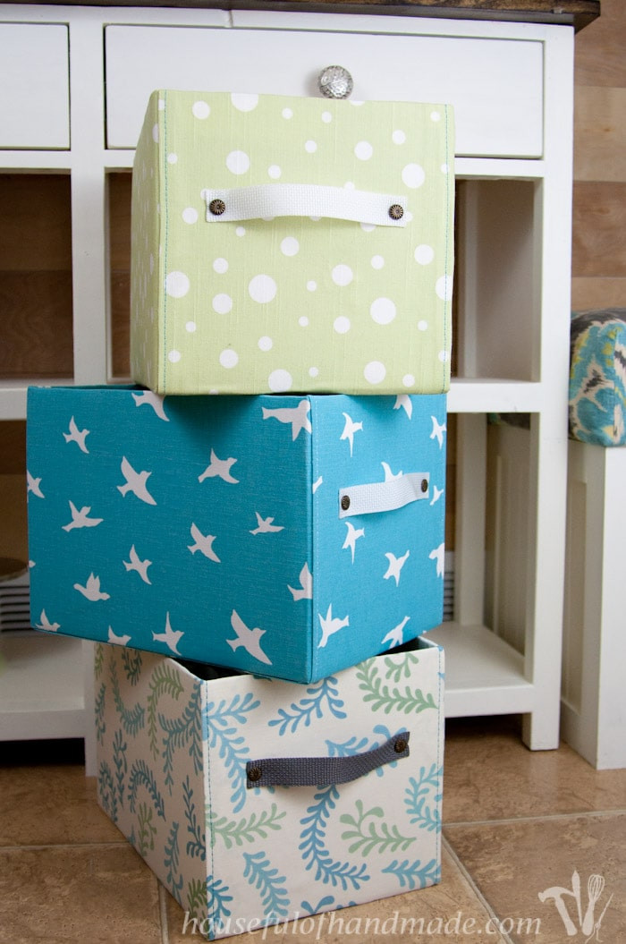 DIY Fabric Box
 Easy DIY Fabric Storage Boxes a Houseful of Handmade