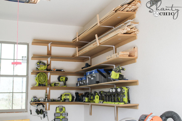 Diy Garage Organization
 Super Easy DIY Garage Shelves Shanty 2 Chic