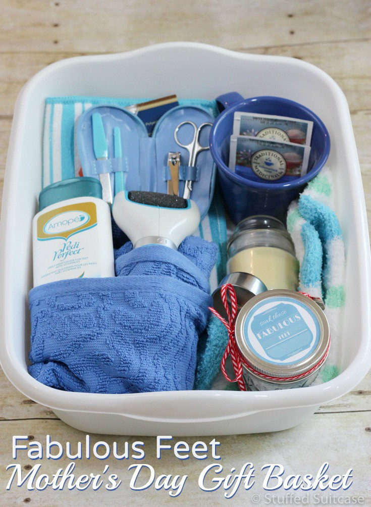 DIY Gift Baskets For Mom
 Mother s Day Gift Basket with DIY Foot Soak