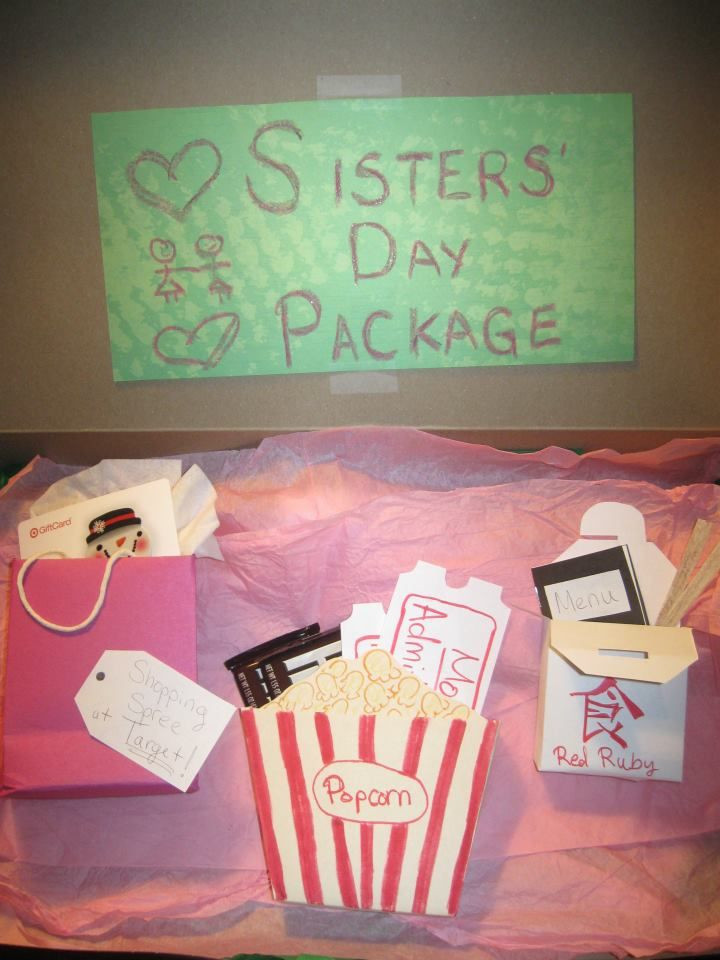 DIY Gifts For Sisters
 Homemade "Sisters Day Package" as a Christmas present for