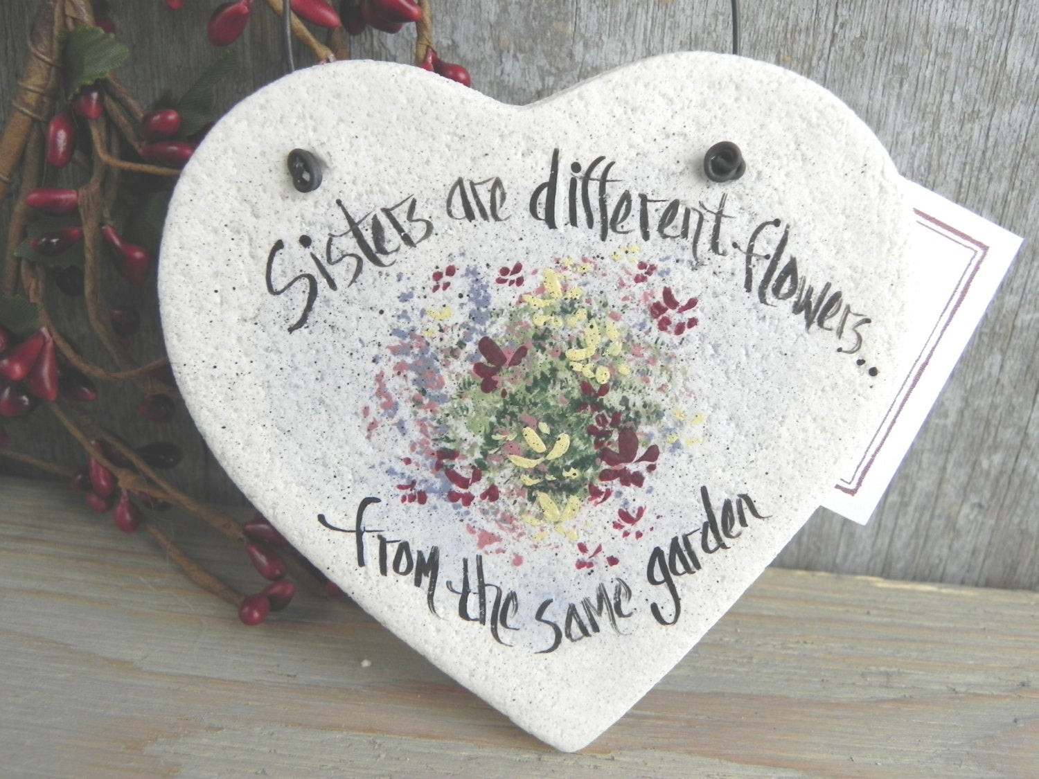 DIY Gifts For Sisters
 Sister Gift Salt Dough Heart Ornament Birthday