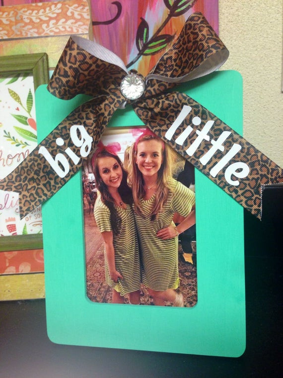 DIY Gifts For Sisters
 Sorority Big Little sister Gift Picture Frame by xoxoMadison