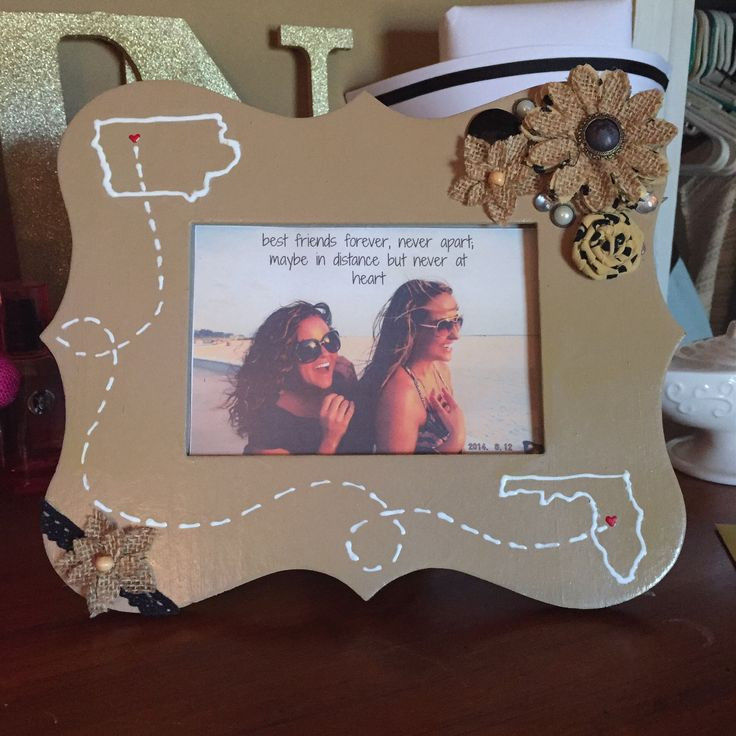 DIY Graduation Gifts For Best Friends
 DIY best friends long distance picture frame