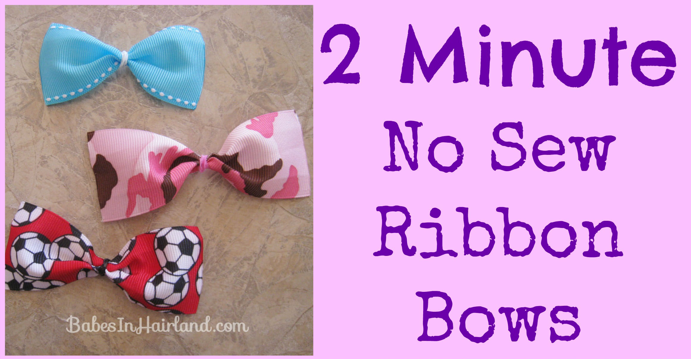 DIY Hair Bows With Ribbon No Sew
 2 Minute No Sew Ribbon Bows Babes In Hairland