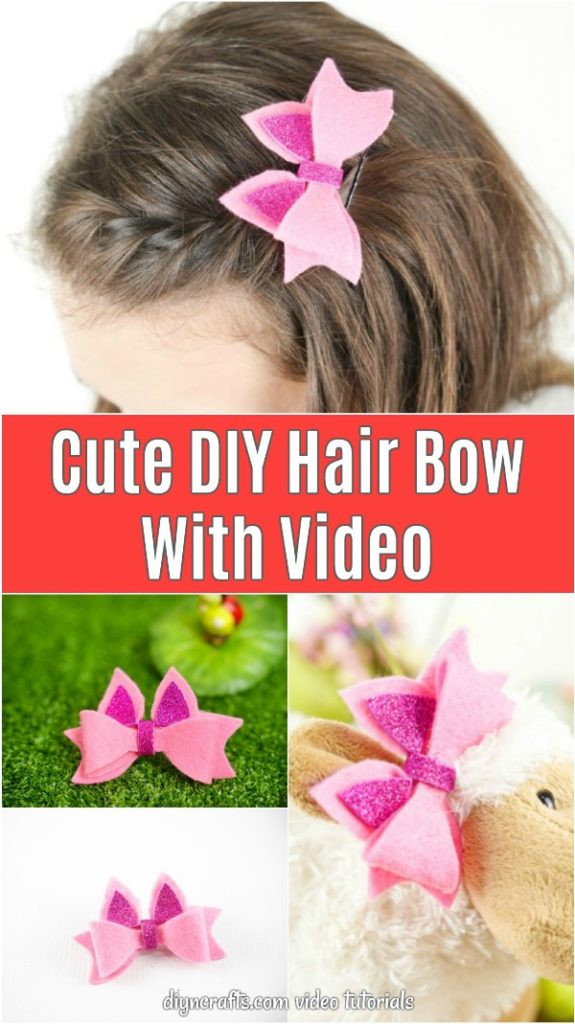 DIY Hair Bows With Ribbon No Sew
 Cute DIY No Sew Felt Hair Bow With Video