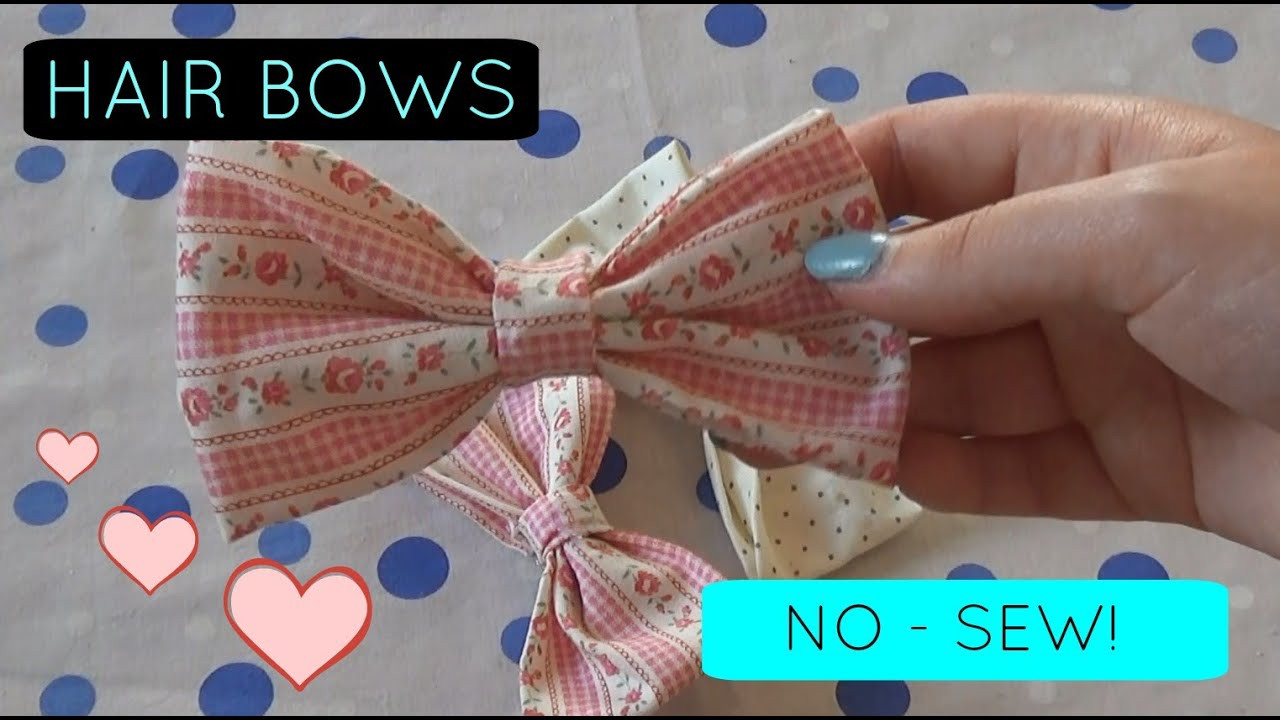DIY Hair Bows With Ribbon No Sew
 DIY NO SEW Hair Bows