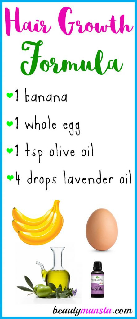 DIY Hair Growth Formula
 Banana Egg and Olive Oil Hair Mask beautymunsta