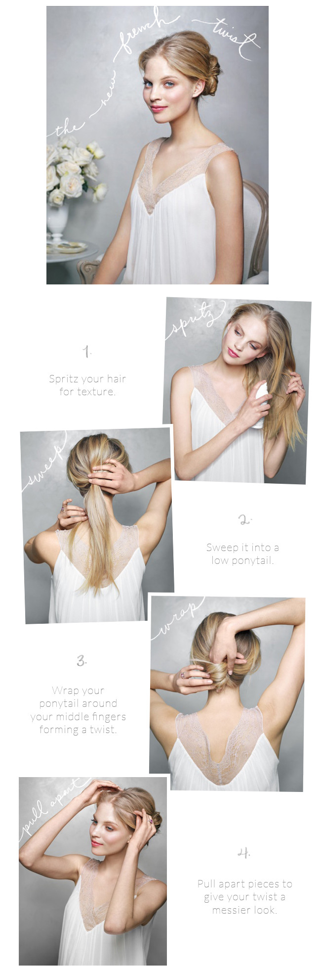 DIY Hairstyle For Long Hair
 The New French Twist Wedding Hairstyles Tutorial ce Wed