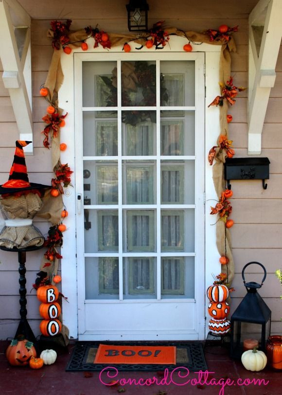 Diy Halloween Porch Decorations
 Fall Outdoor Home Porch Decorations
