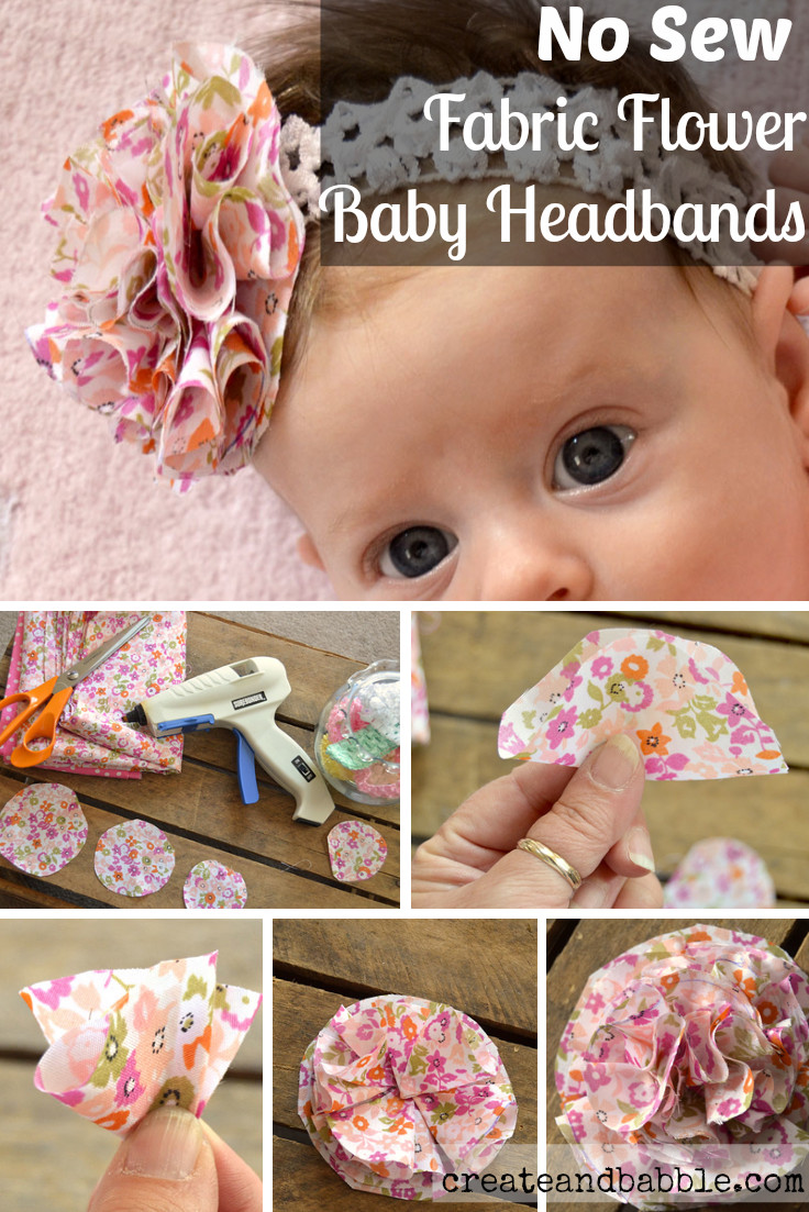 Diy Headband Baby
 Fabric Flower Baby Headbands Create and Babble