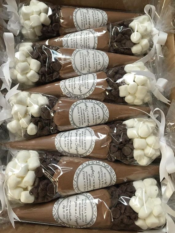 DIY Hot Chocolate Wedding Favors
 Hot Chocolate Cone Favors Custom Listing Amanda