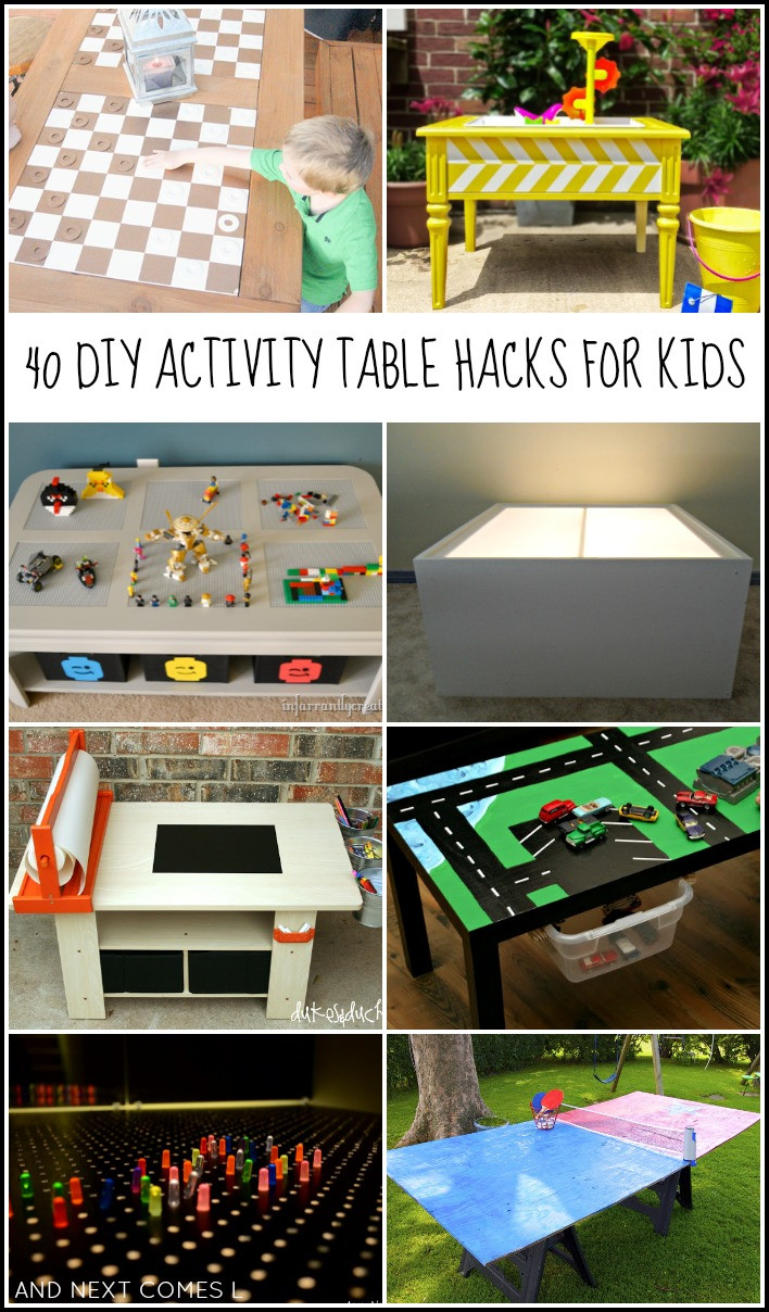 DIY Kids Activity Table
 40 DIY Activity Table Hacks for Kids