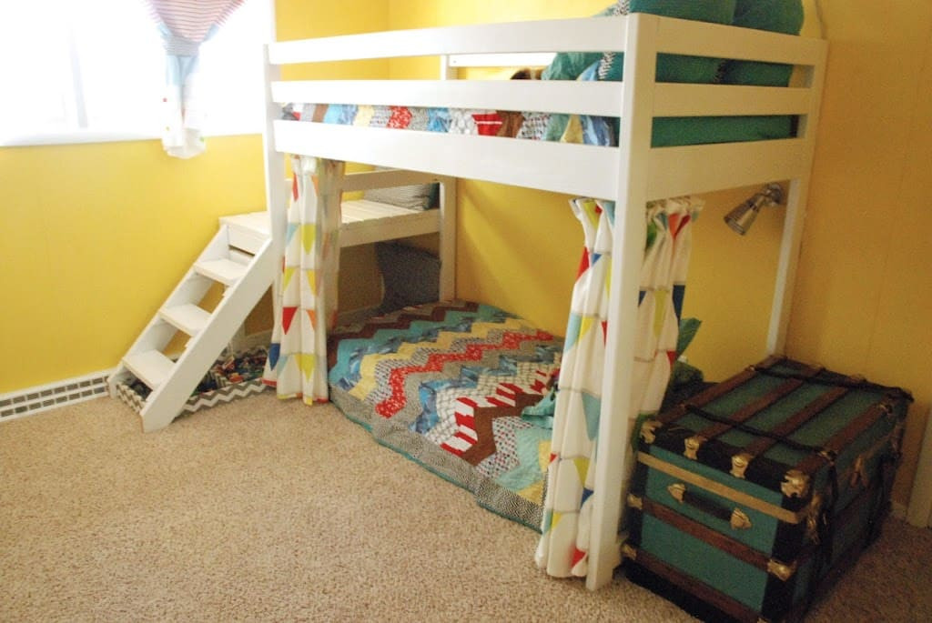 DIY Kids Bunk Beds
 DIY Kids Loft Bunk Bed with Stairs