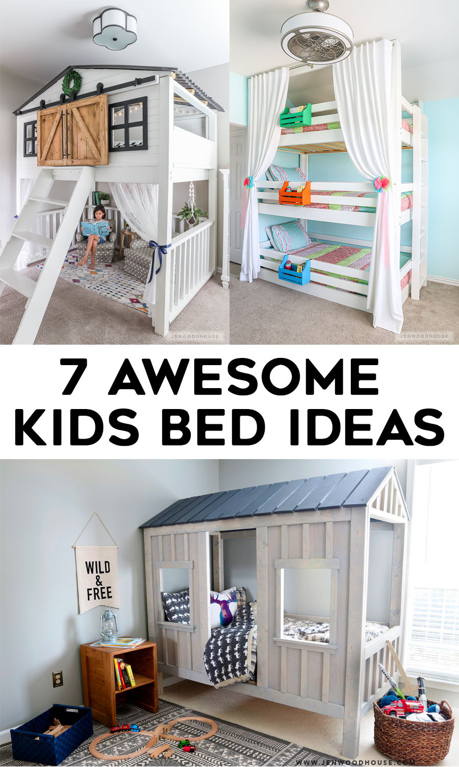 DIY Kids Bunk Beds
 7 Awesome DIY Kids Bed Plans Bunk Beds & Loft Beds