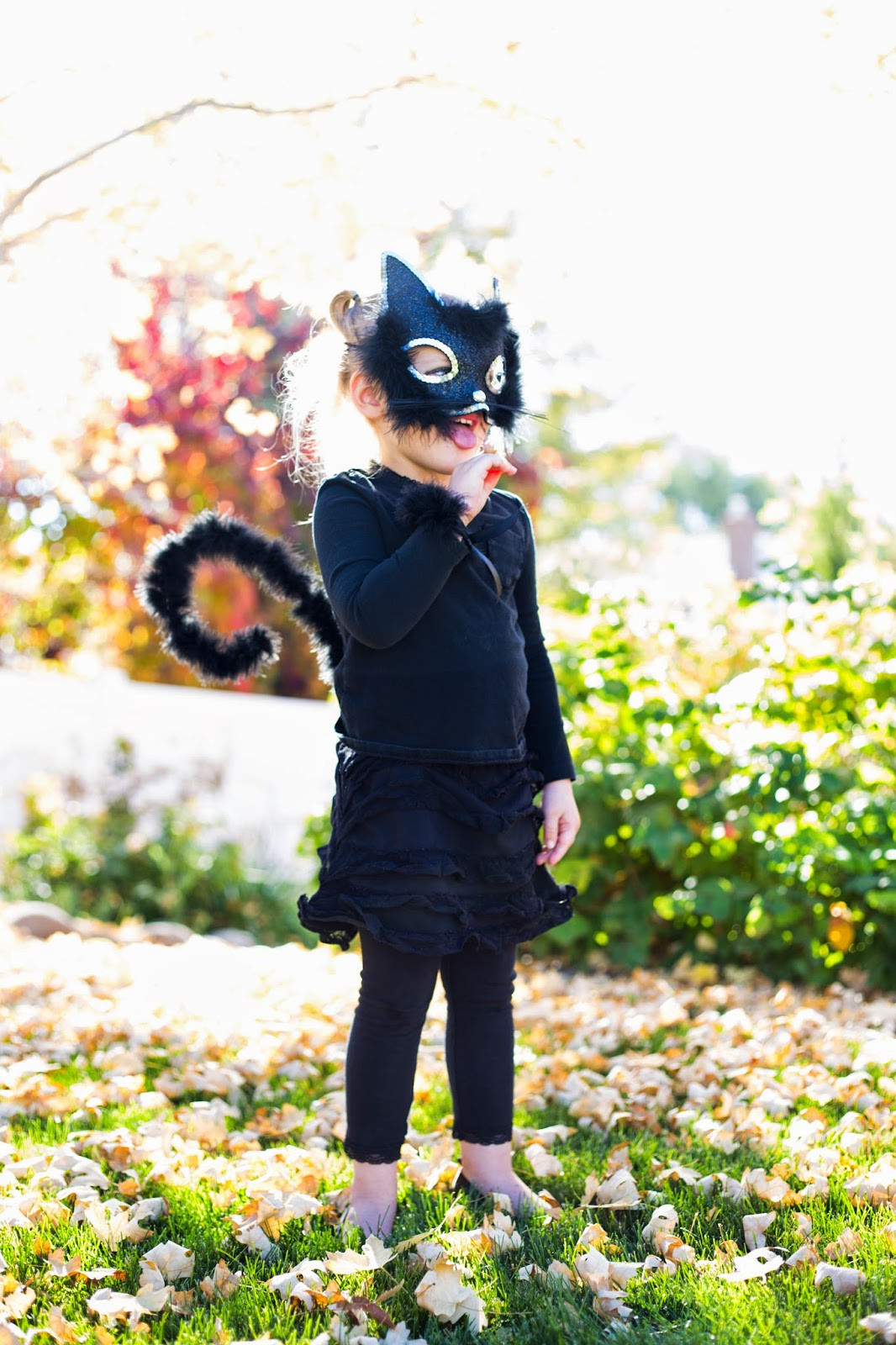 Diy Kids Cat Costume
 do it yourself divas Little Girl Cat Costume for Halloween