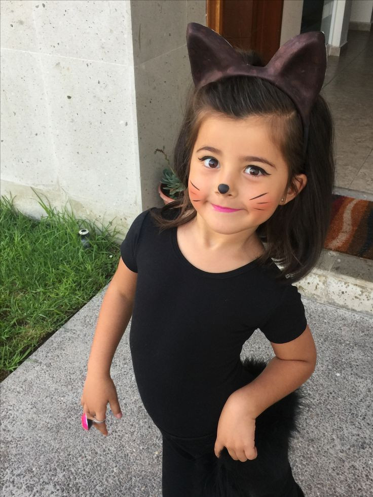 Diy Kids Cat Costume
 Diy costume catgirl little girl toddler cat makeup