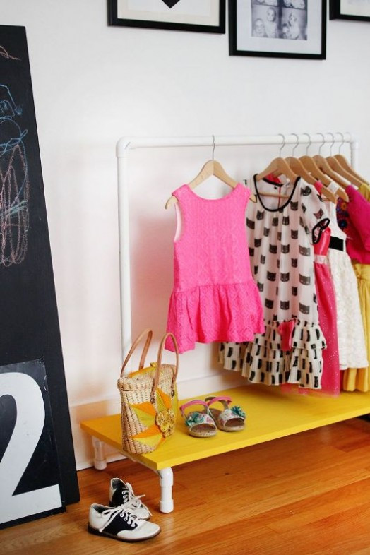 DIY Kids Clothing
 Bright And Convenient DIY Kids Clothes Rack