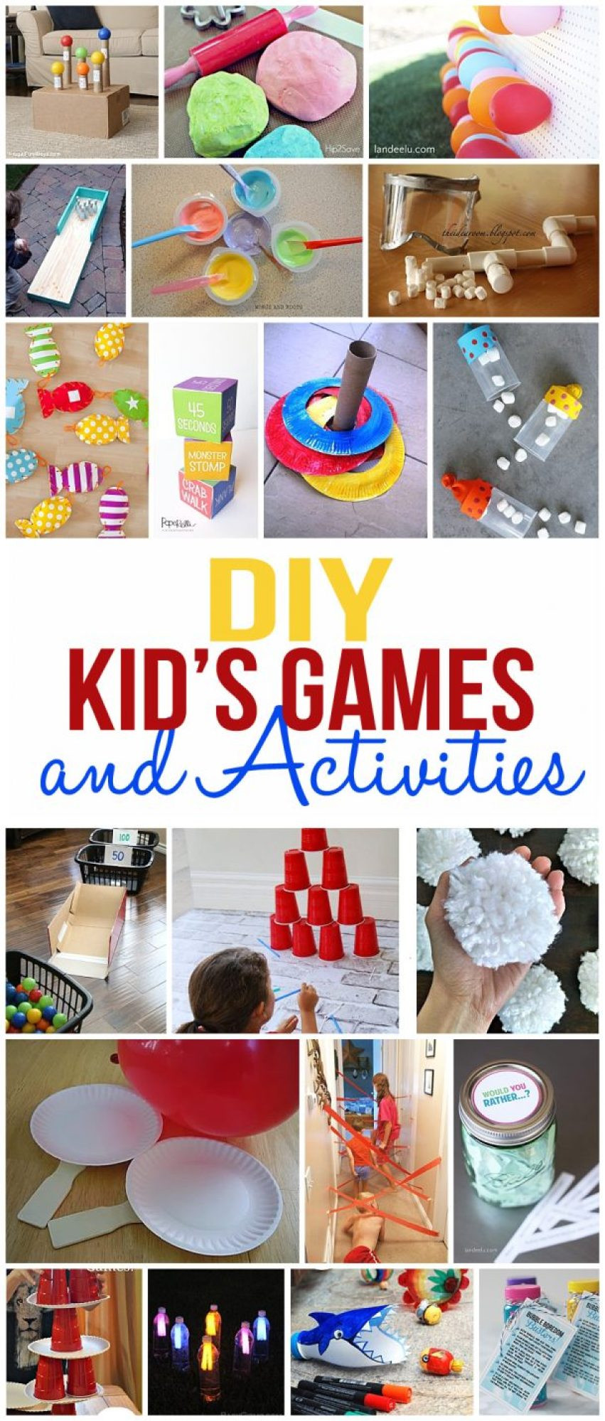 DIY Kids Games
 DIY Kids Games and Activities for Indoors or Outdoors
