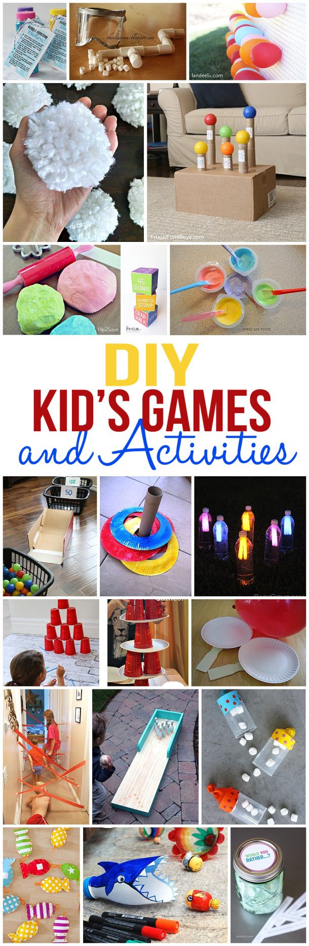 DIY Kids Games
 DIY Kids Games and Activities for Indoors or Outdoors