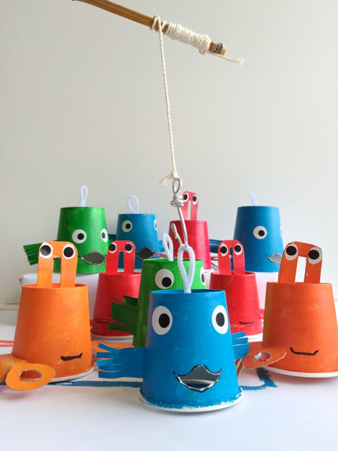 DIY Kids Games
 Reel In The Fun With A DIY Paper Cup Fishing Game