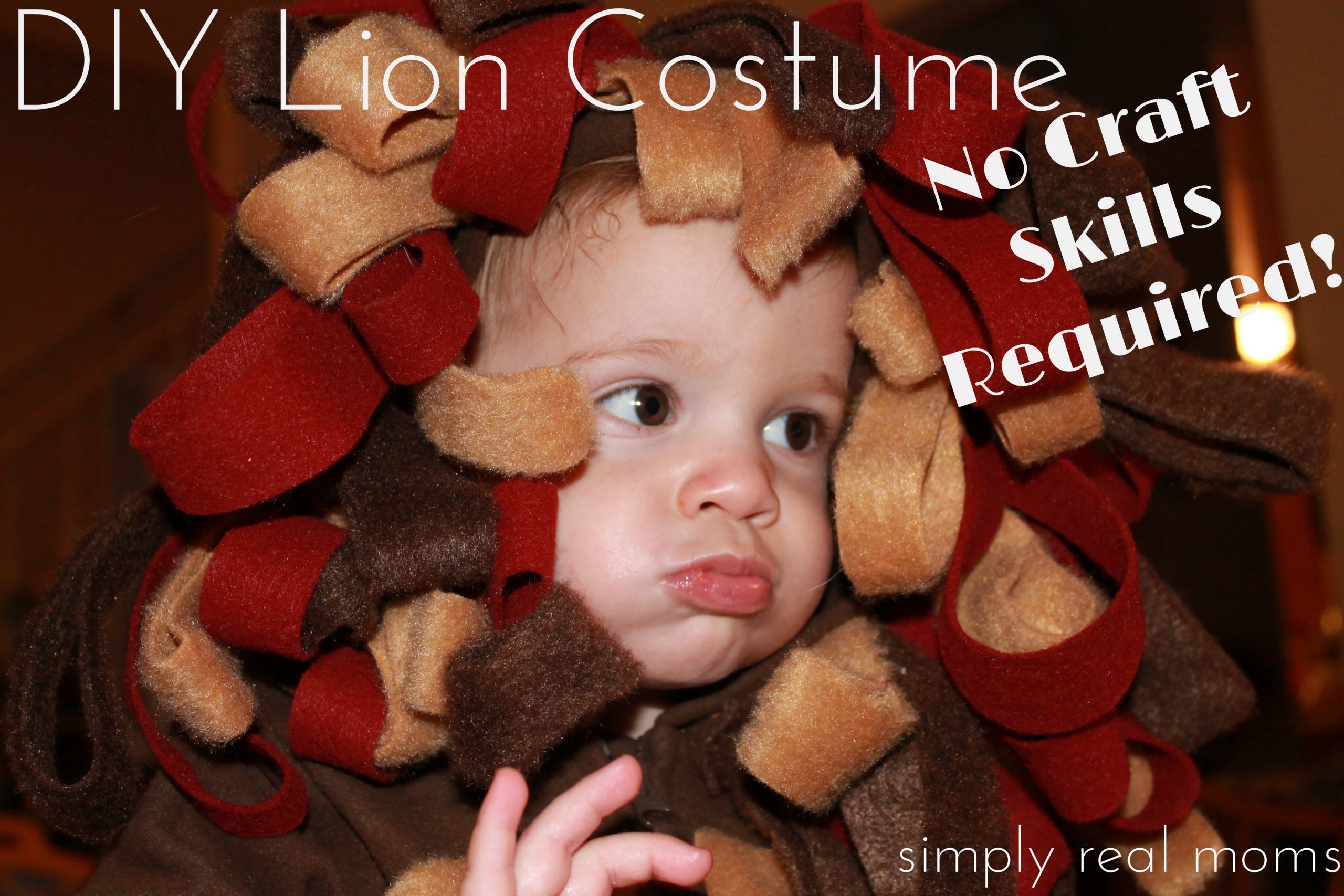 DIY Kids Lion Costume
 DIY Lion Costume with little to no craft skills required