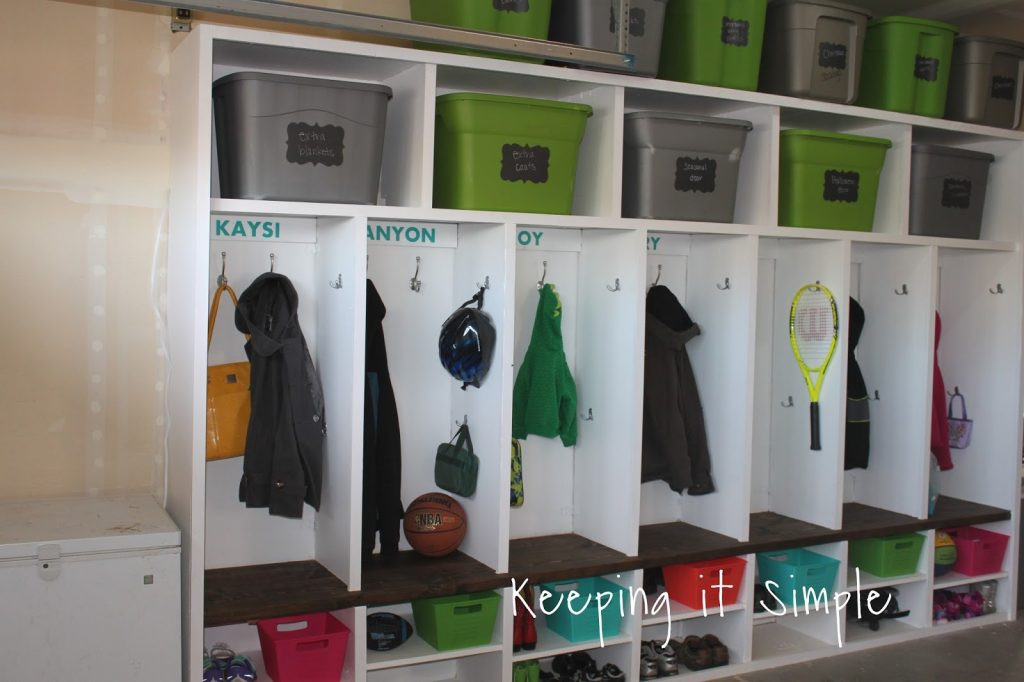 DIY Kids Lockers
 DIY Garage Mudroom Lockers with Lots of Storage • Keeping